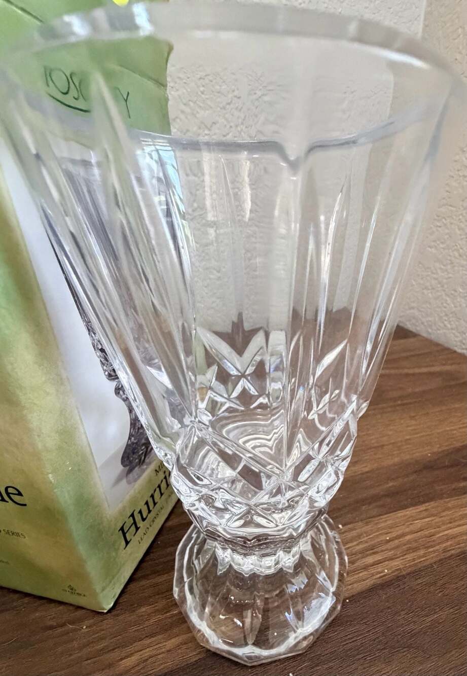 St. George Toscany Classic Lead Crystal Mini Hurricane Candle Holder